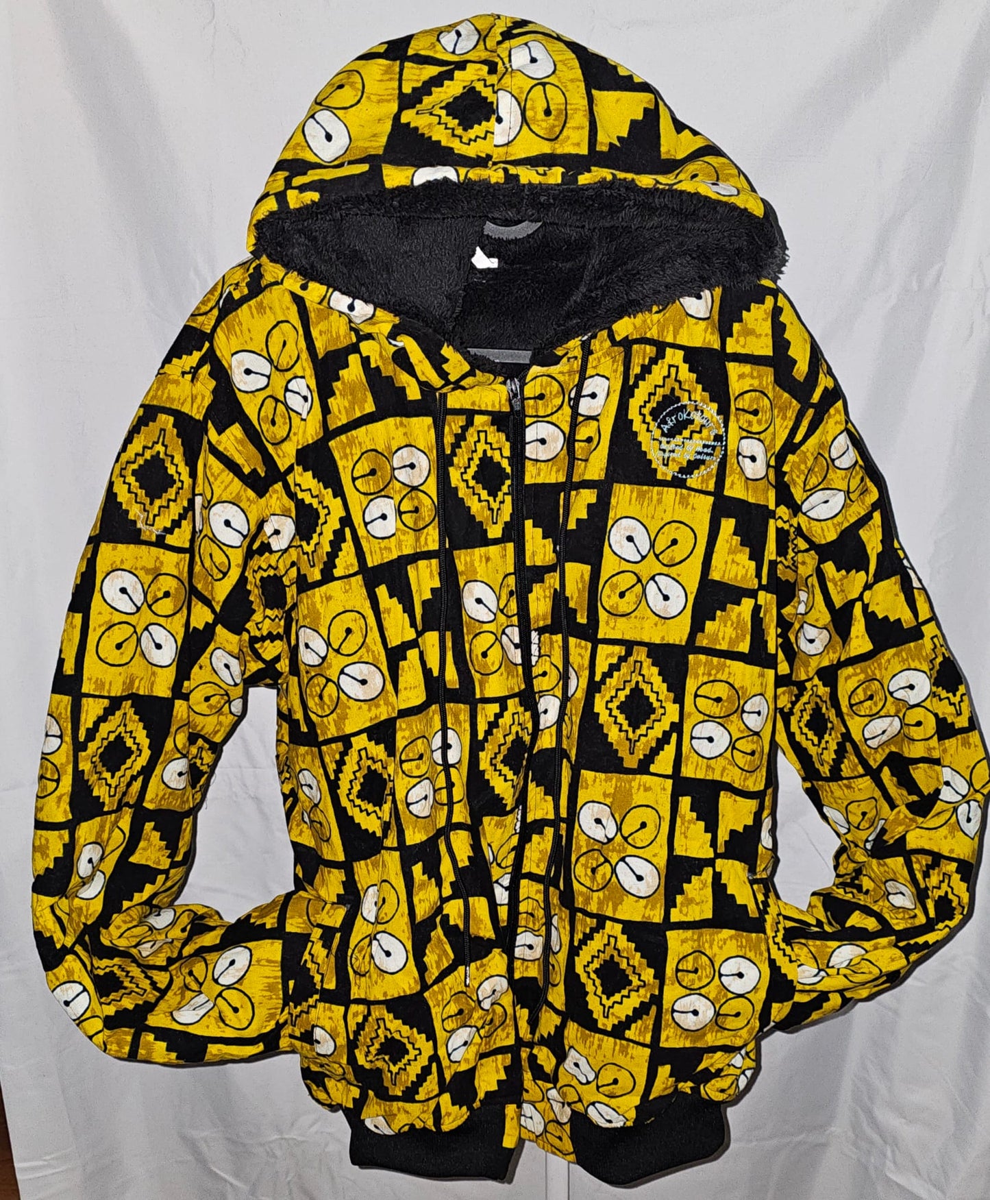 Fleece-Lined Ankara Hoodie