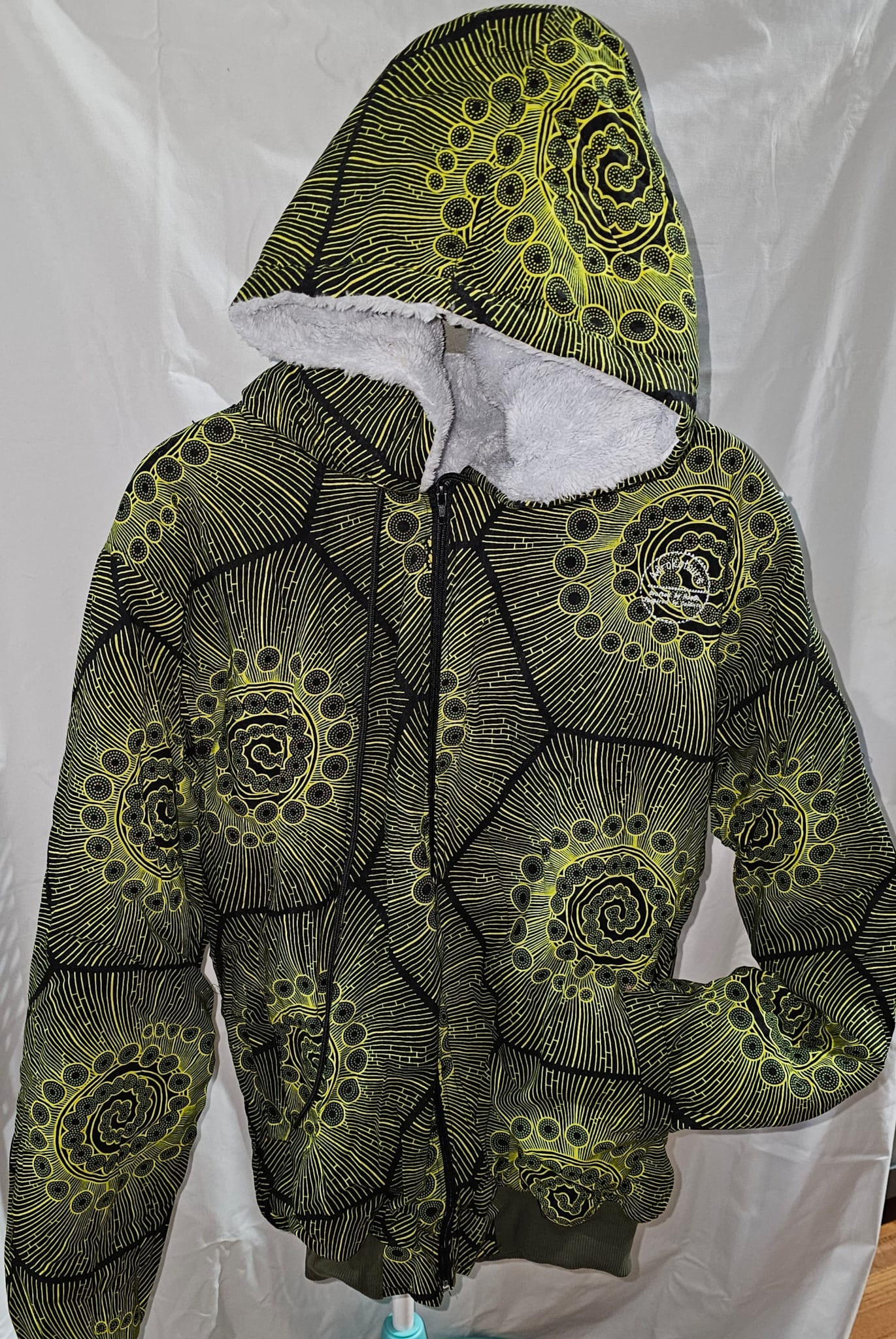 Fleece-Lined Ankara Hoodie