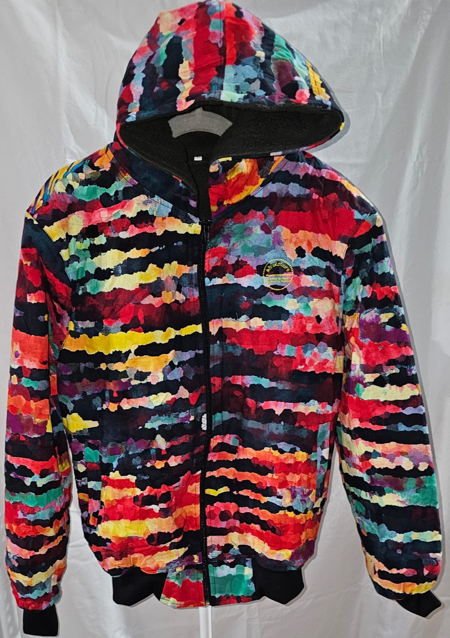 Fleece-Lined Ankara Hoodie