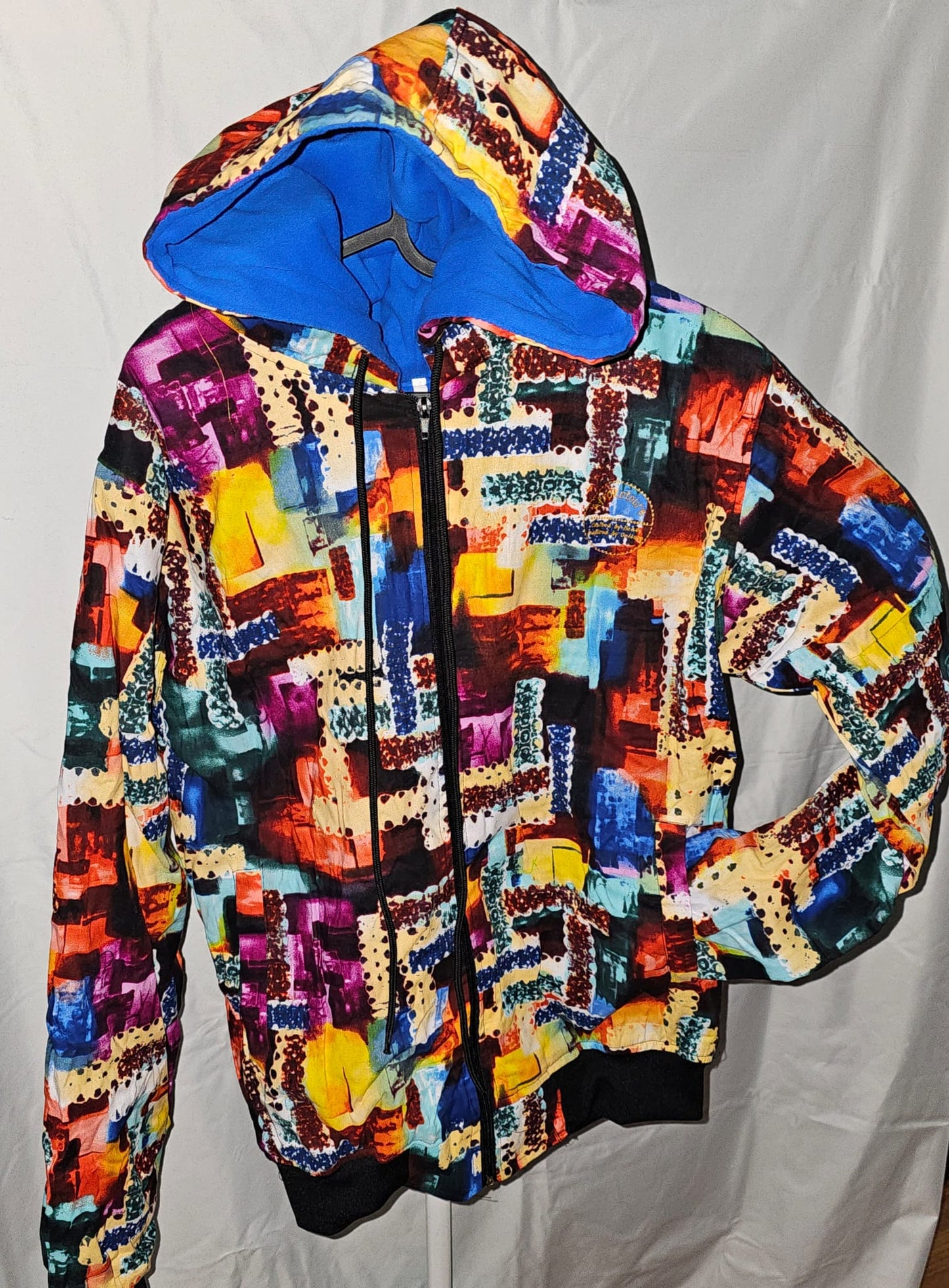 Fleece-Lined Ankara Hoodie