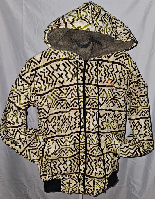 Fleece-Lined Ankara Hoodie