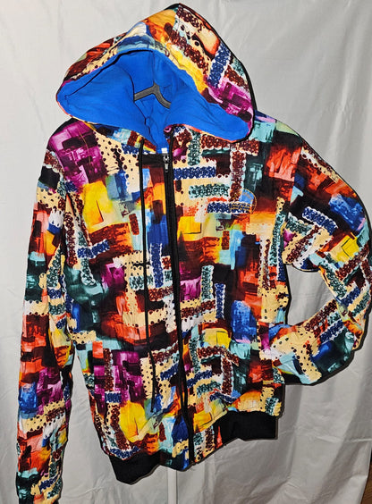 Fleece-Lined Ankara Hoodie